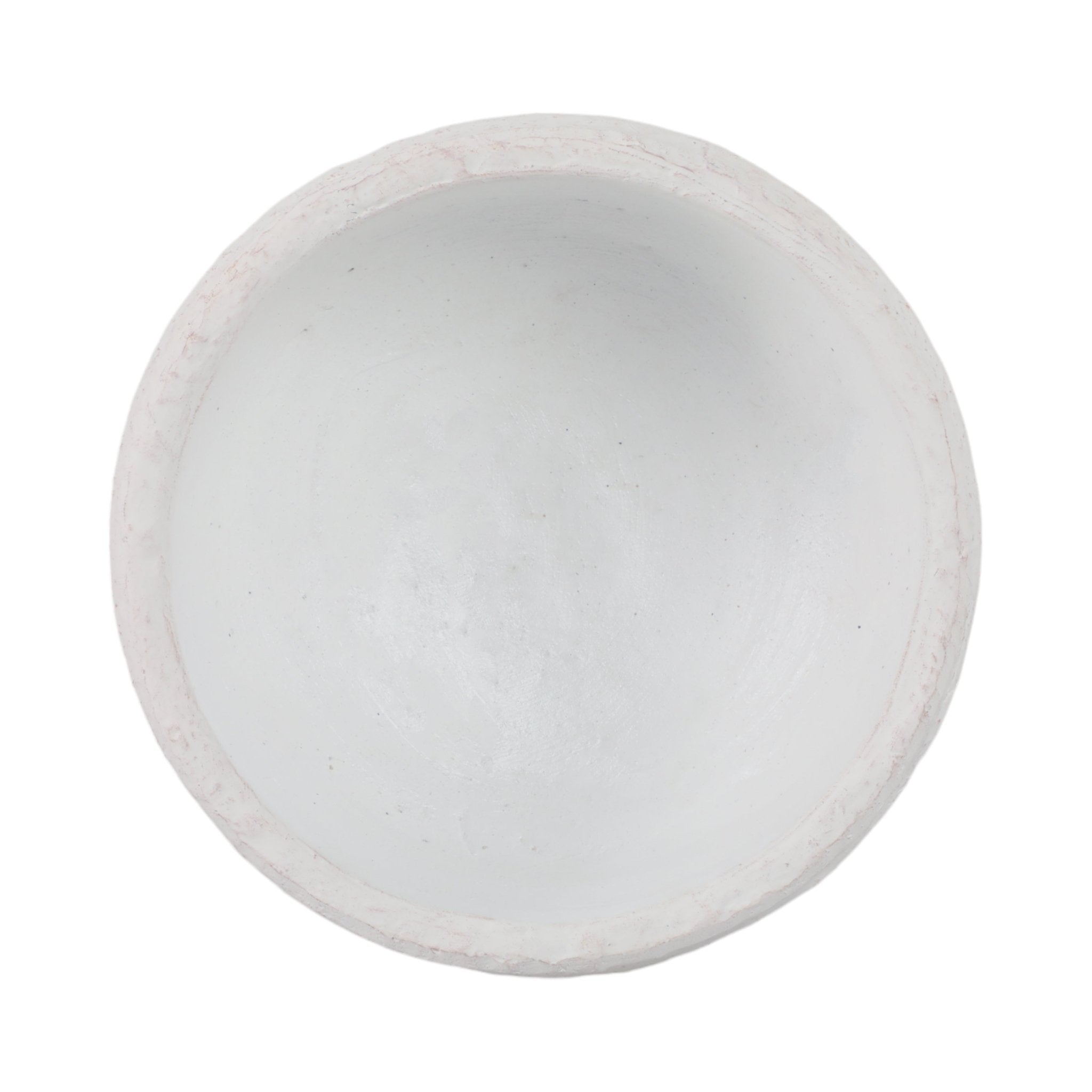 9x9" Textured Terracotta Bowl, White Table Decors| Sagebrook Home