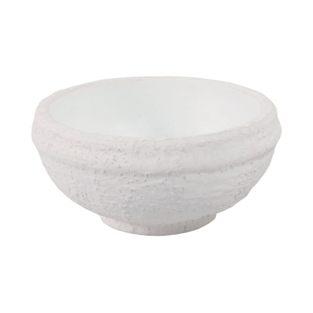 9x9" Textured Terracotta Bowl, White Table Decors| Sagebrook Home