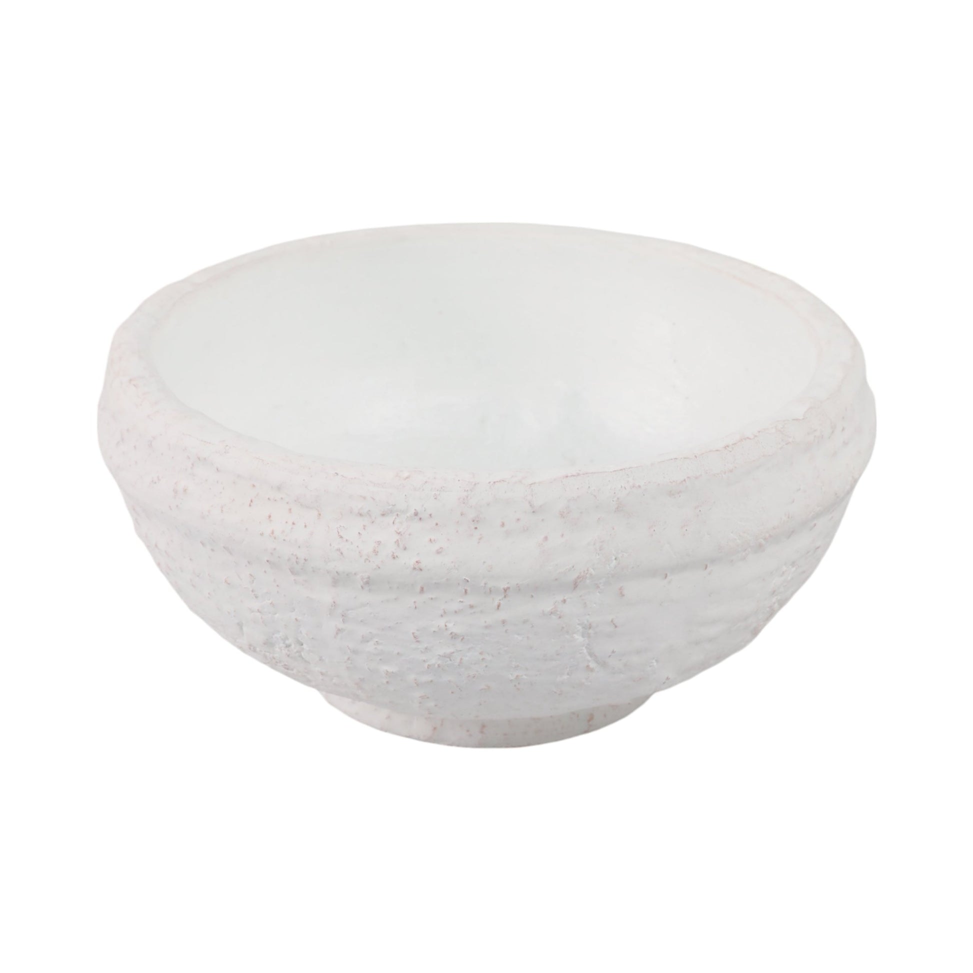 9x9" Textured Terracotta Bowl, White Table Decors| Sagebrook Home