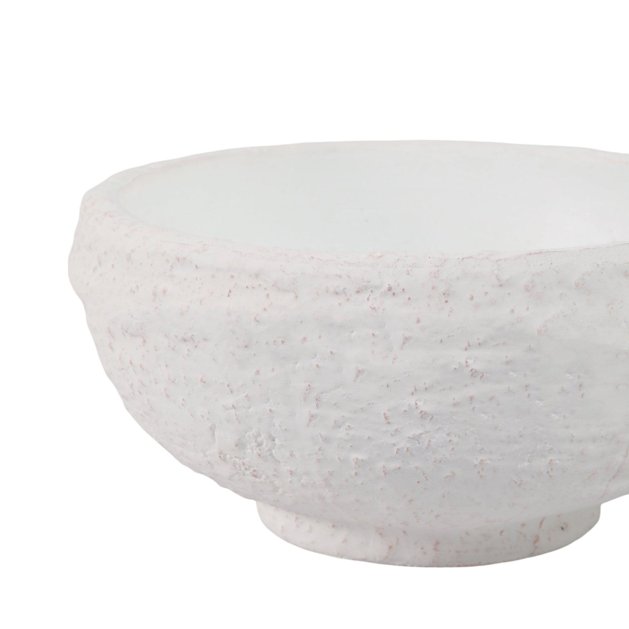 9x9" Textured Terracotta Bowl, White Table Decors| Sagebrook Home