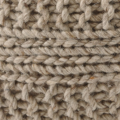 بوف منسوج دائري بلون البيج