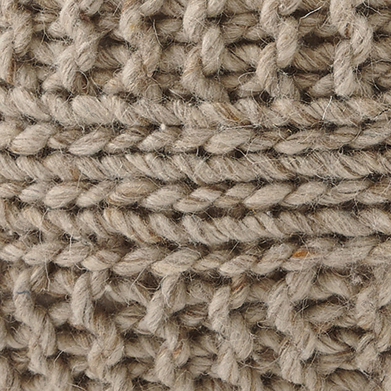 بوف منسوج دائري بلون البيج