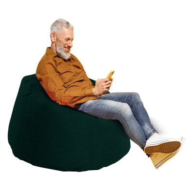 Solly Linen Bean Bag Chair - Small