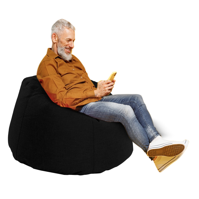 Solly Linen Bean Bag Chair - Small