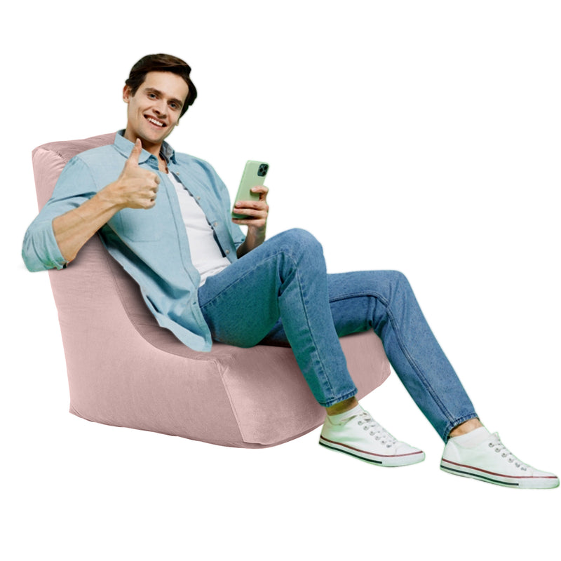 Harvey Velvet Bean Bag Chair - Small