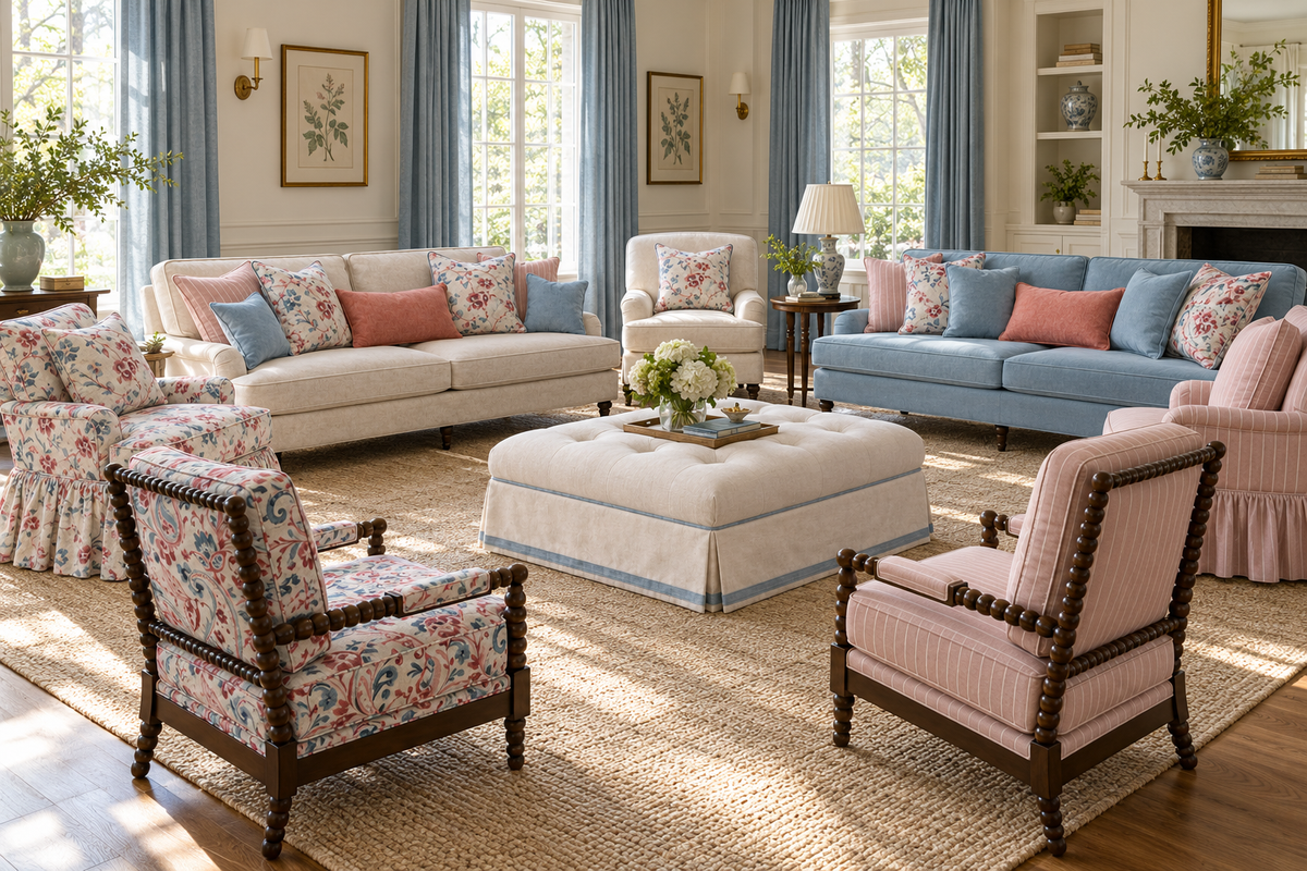 Country Rose Cottage by Noof Alaboudi Sofa 224CM
