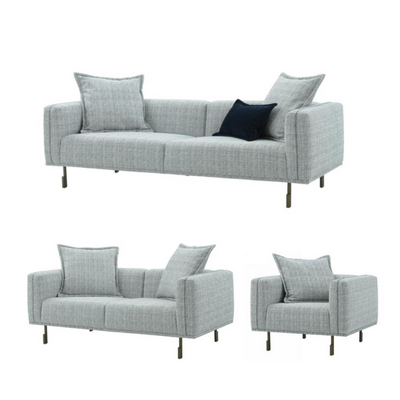 Tweed Grey Living Room Set