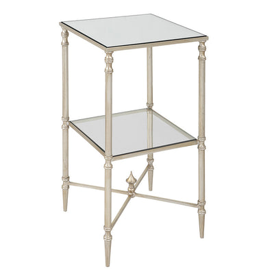 Henzler 33 W x 63 H x 33 D Silver Square Accent Table with Mirror Top