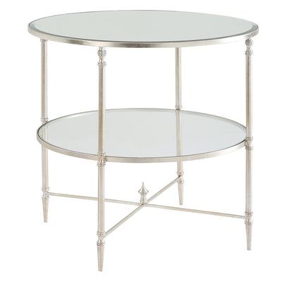 Henzler 68 W x 66 H x 68 D Silver Round End Table with Beveled Top