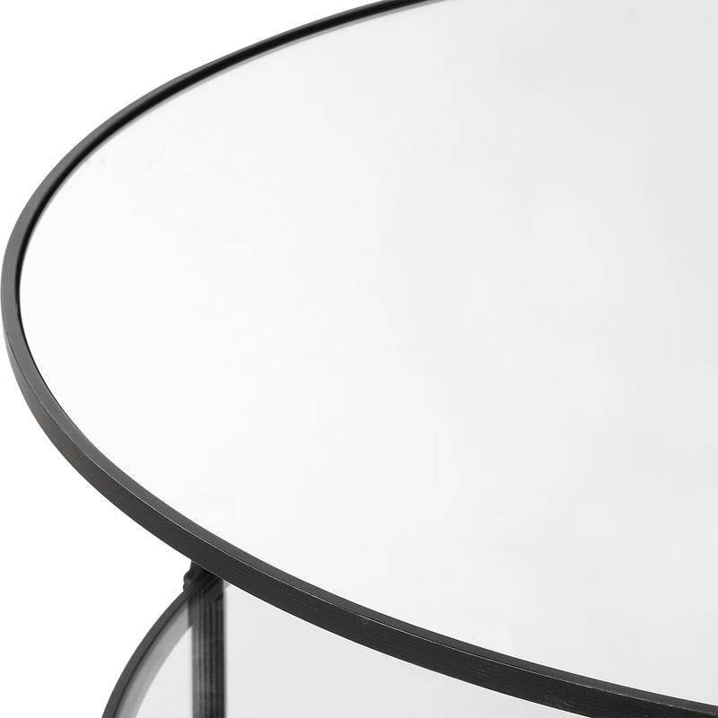 Henzler 91 W x 48 H x 91 D Round Coffee Table with Mirror Top