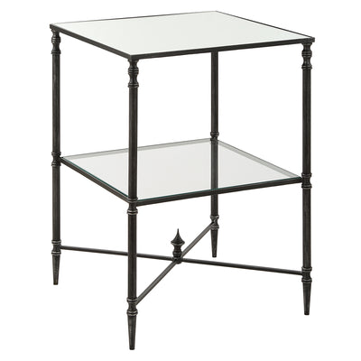Henzler 45 W x 66 H x 45 D Square End Table with Mirror Top