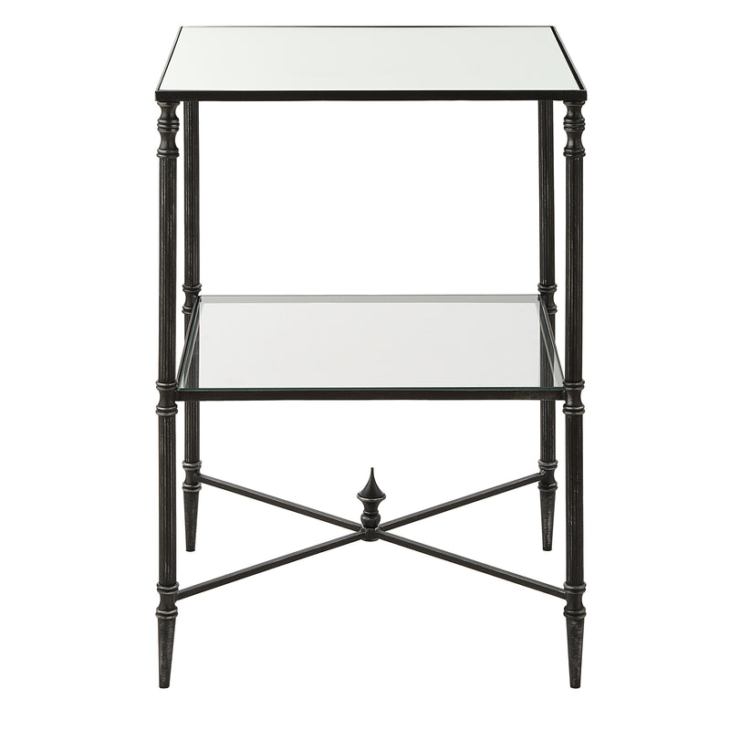 Henzler 45 W x 66 H x 45 D Square End Table with Mirror Top