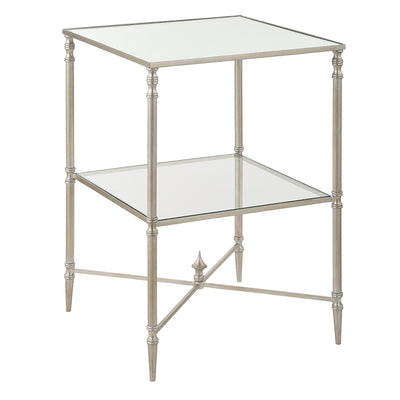 Henzler 45 W x 66 H x 45 D Square End Table with Mirror Top