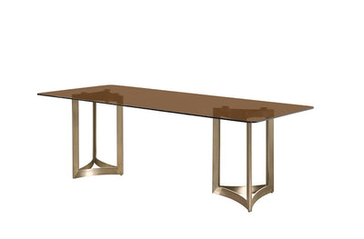 Alexa Gold Glass Dining Table