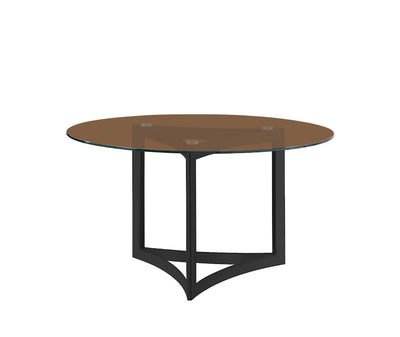 Alexa Gold Glass Dining Table