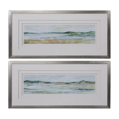 Panoramic Seascape Framed Prints, S/2