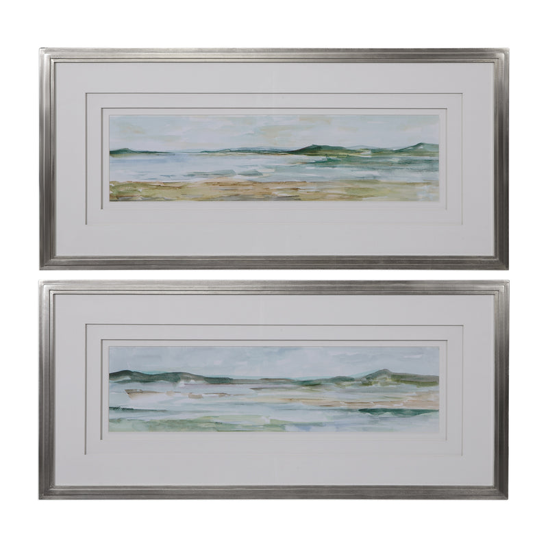 Panoramic Seascape Framed Prints, S/2