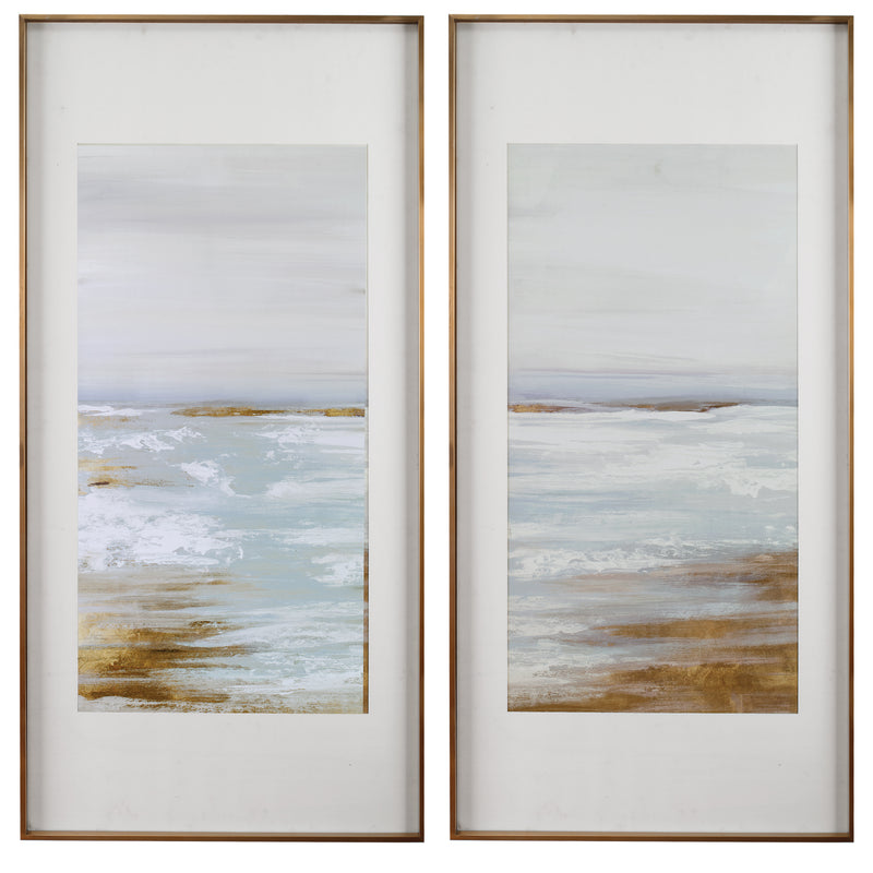 Coastline Framed Prints, S/2, 2 Cartons
