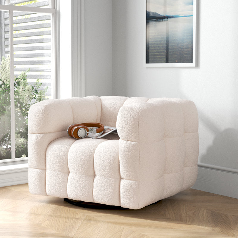 Royal | Bliss Lounge Chair Boucle & Swedish Wood - 85×88×75 cm