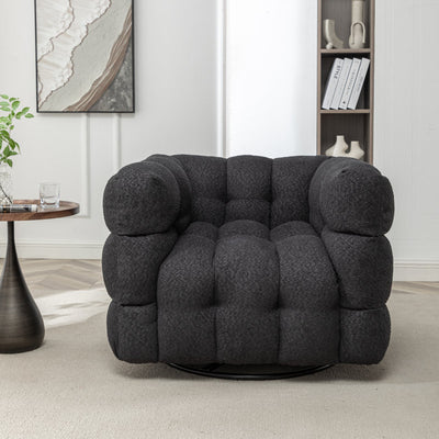 Royal | Bliss Lounge Chair Boucle & Swedish Wood - 85×88×75 cm