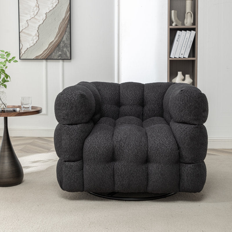 Royal | Bliss Lounge Chair Boucle & Swedish Wood - 85×88×75 cm