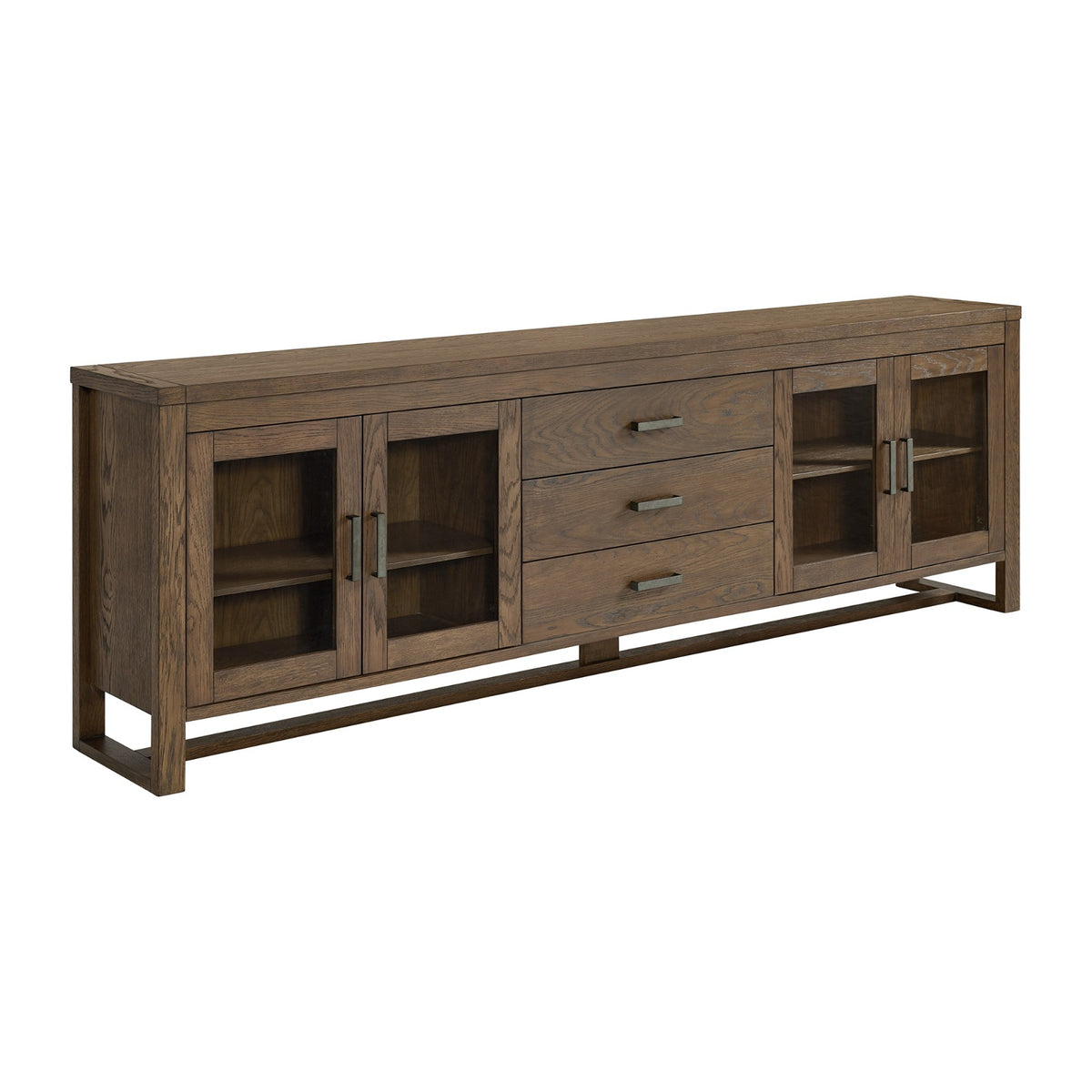 Layali TV Unit - Wood top with Glass door