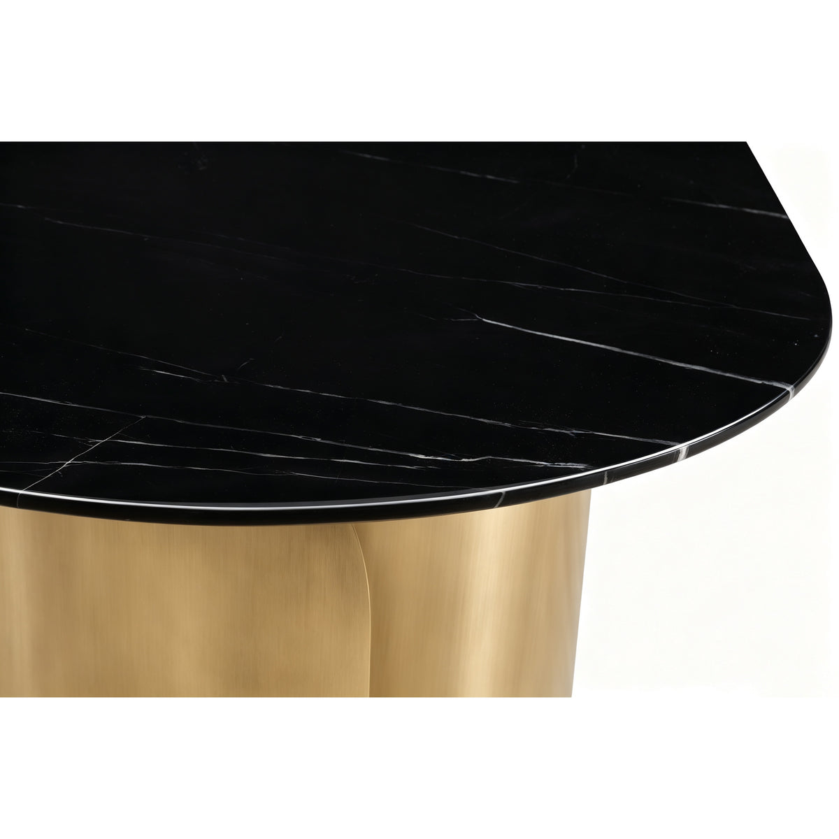 Twirl Black Gold Dining Table-200 Cm