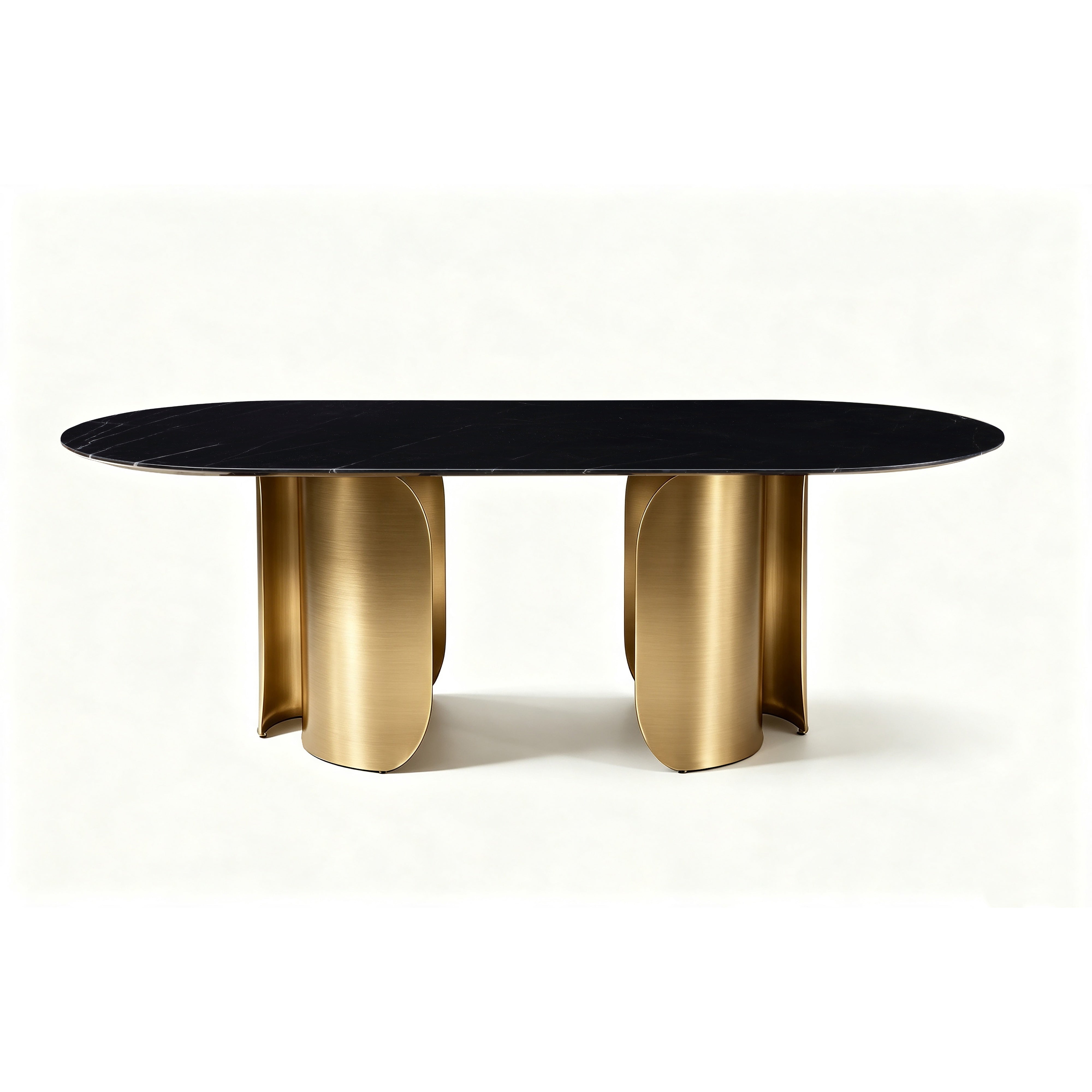 Twirl Black Gold Dining Table-300 Cm