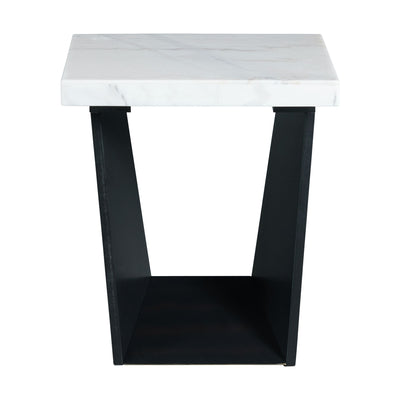 Beckley End Table In White Marble Top