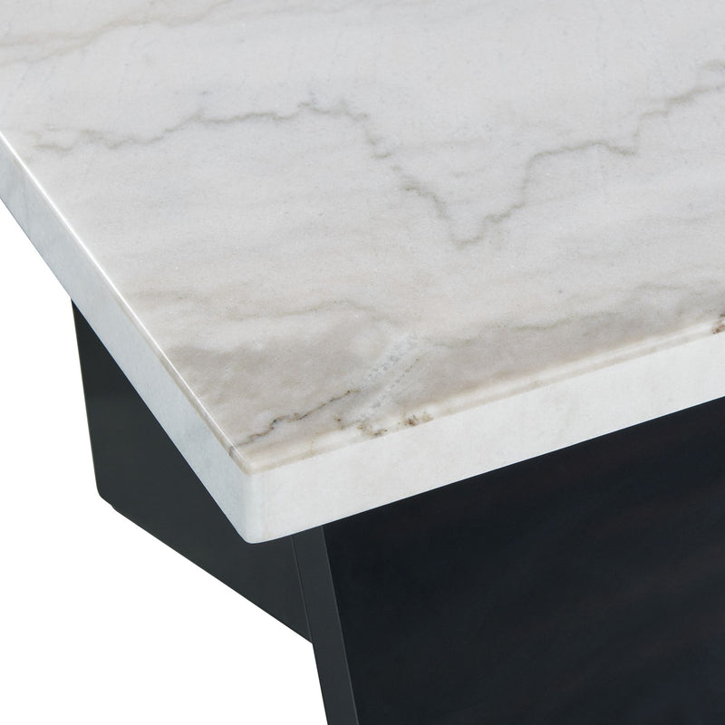 Beckley End Table In White Marble Top