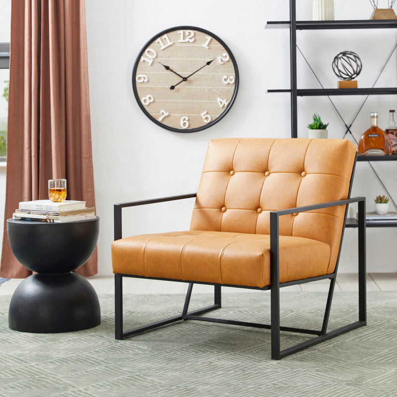 Royal | OpalBloom Chair Leather & Steel–Swedish Wood Structure – 100×85×85 cm
