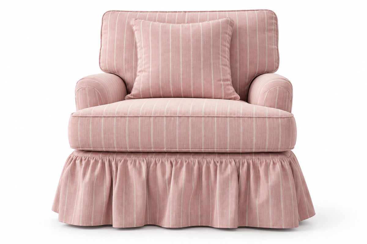 Country Rose Cottage by Noof Alaboudi Accent Chair with Skirt 2
