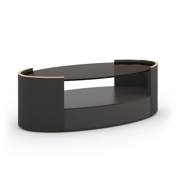 Classic - Love Oval Cocktail Table -Dark Chocolate