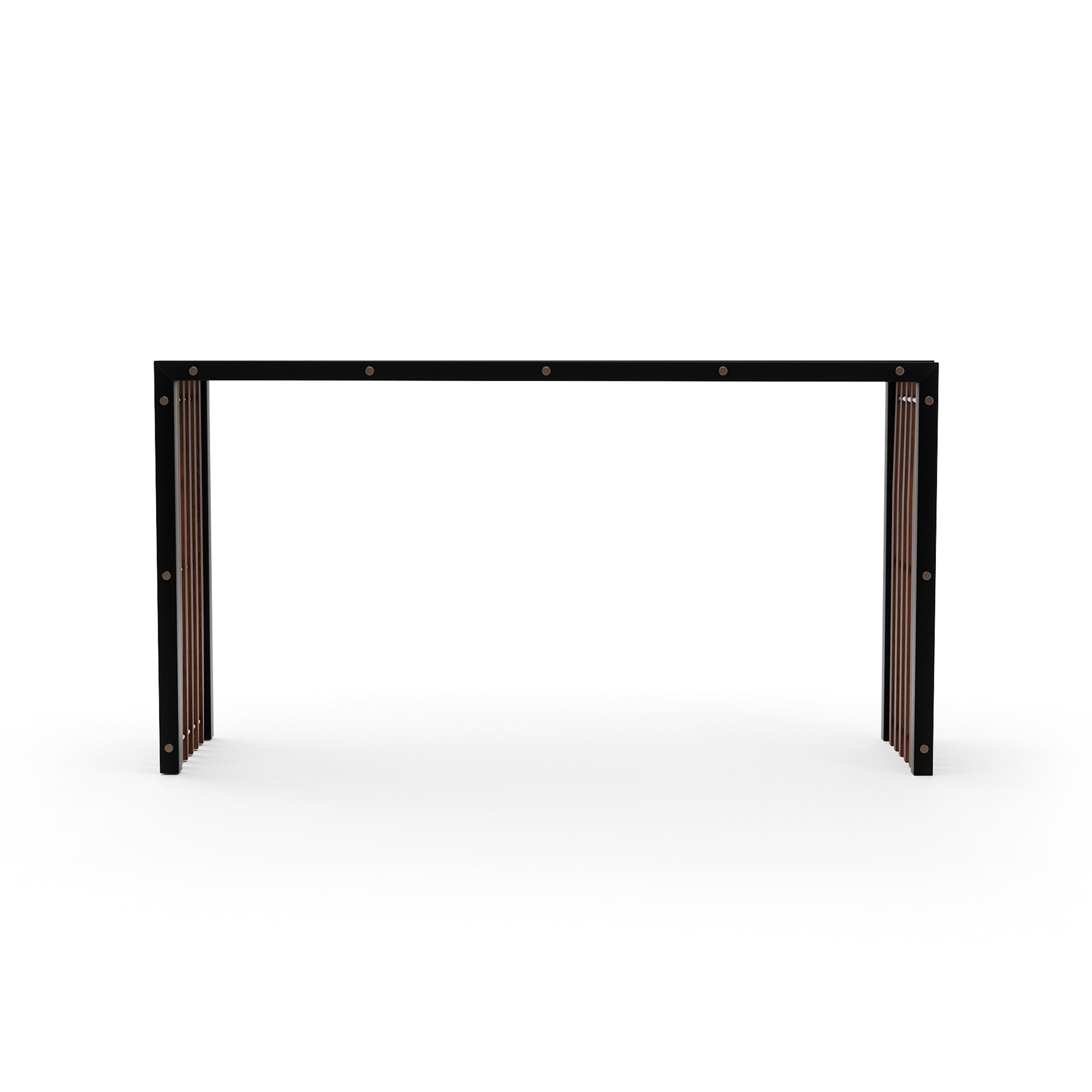 PINSTRIPE DARK CONSOLE TABLE