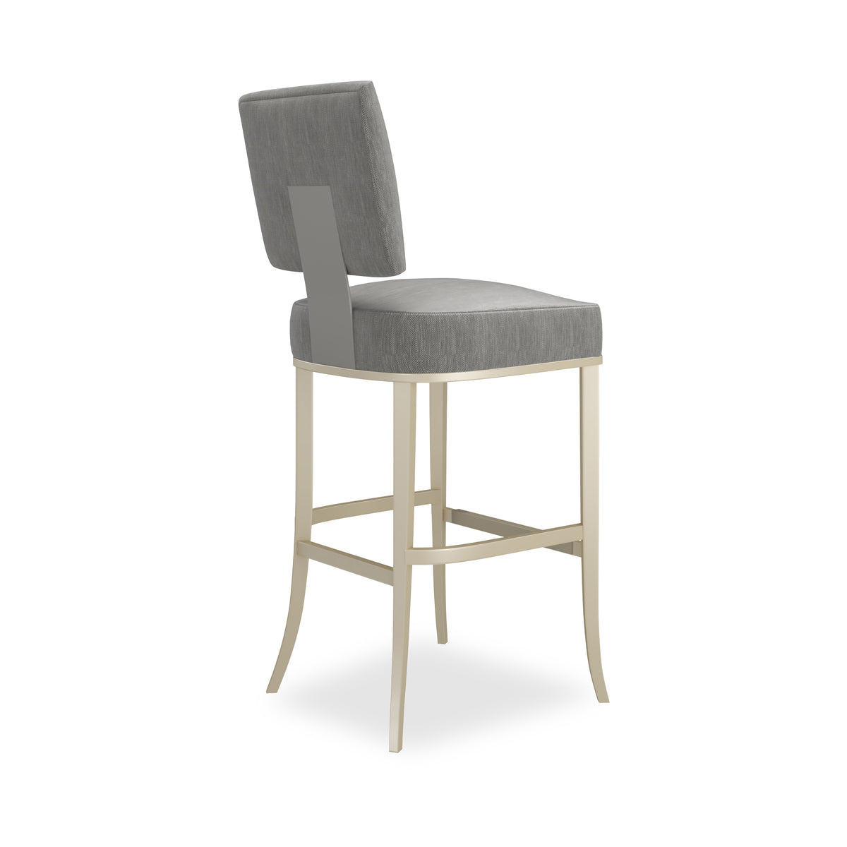 RESERVED SEATING BAR STOOL-PEWTER