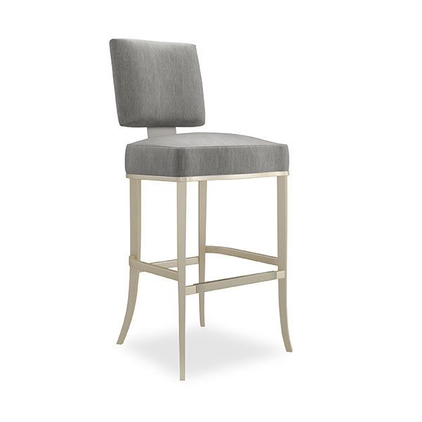 RESERVED SEATING BAR STOOL-PEWTER