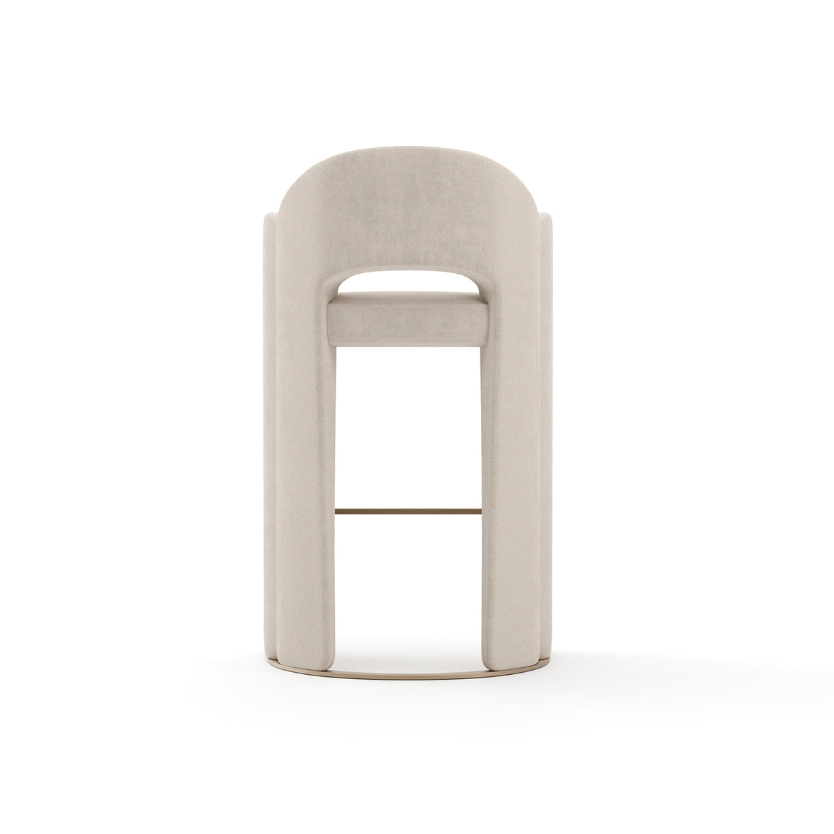 Overlap Bar Stool Ivory