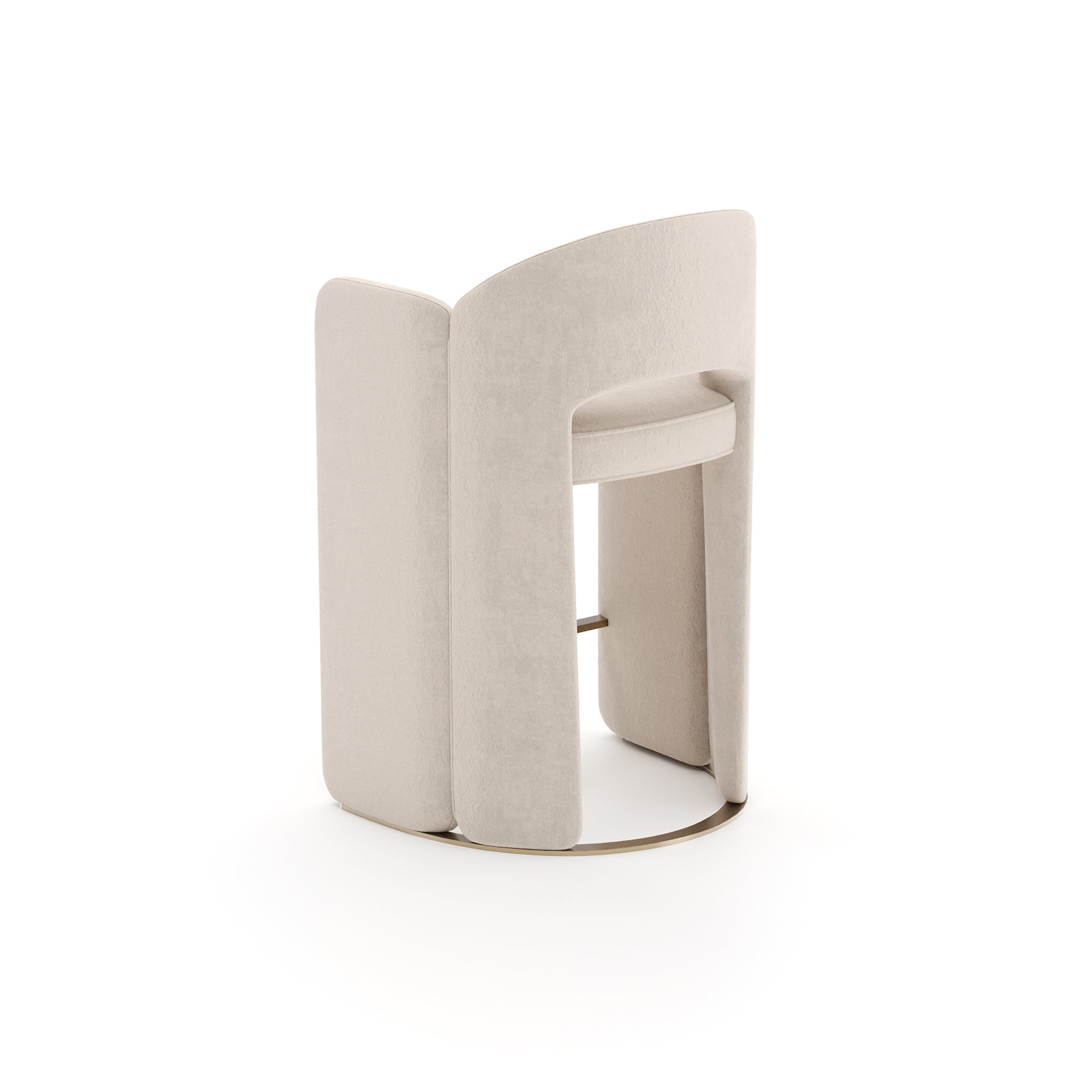 OVERLAP COUNTER STOOL IVORY