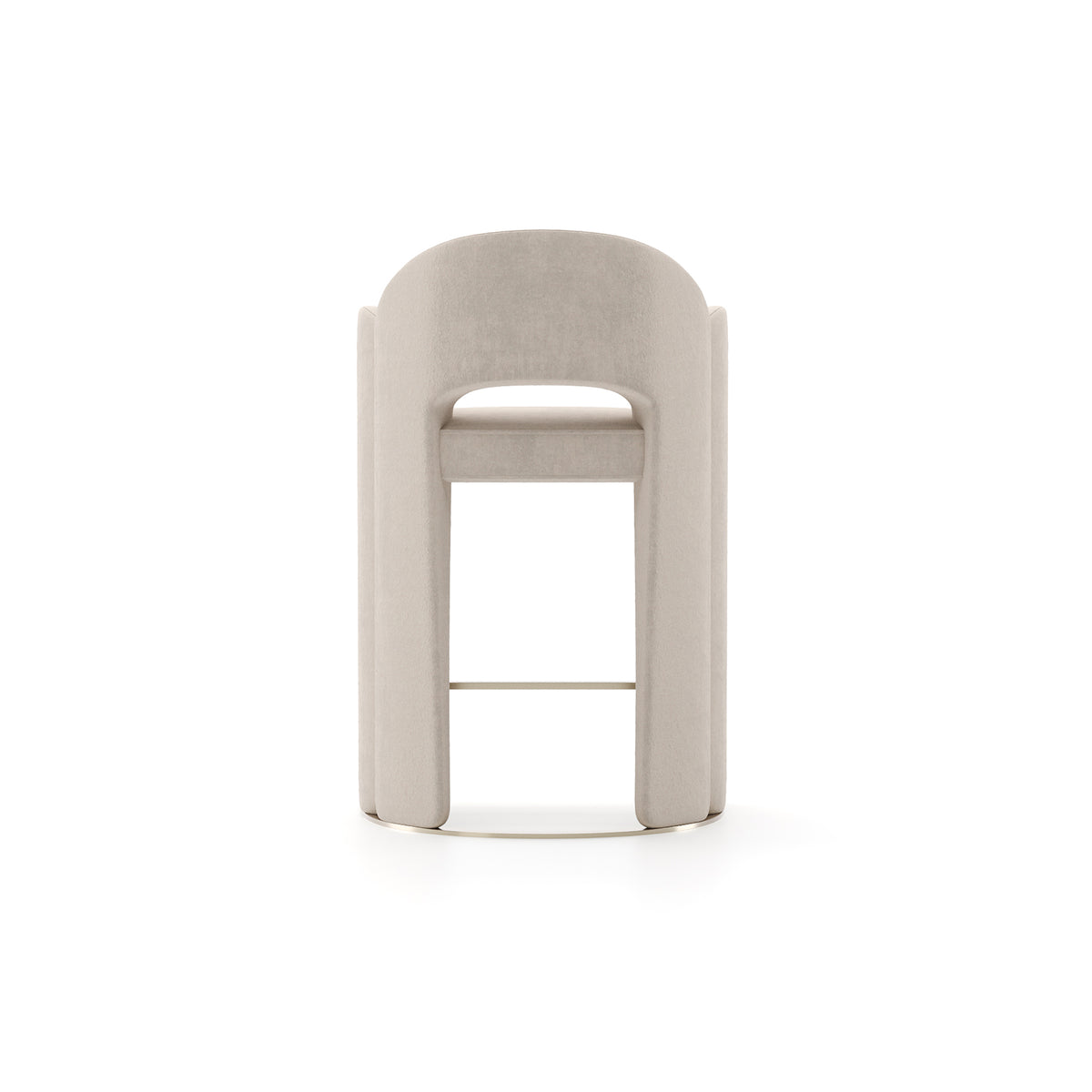 OVERLAP COUNTER STOOL IVORY
