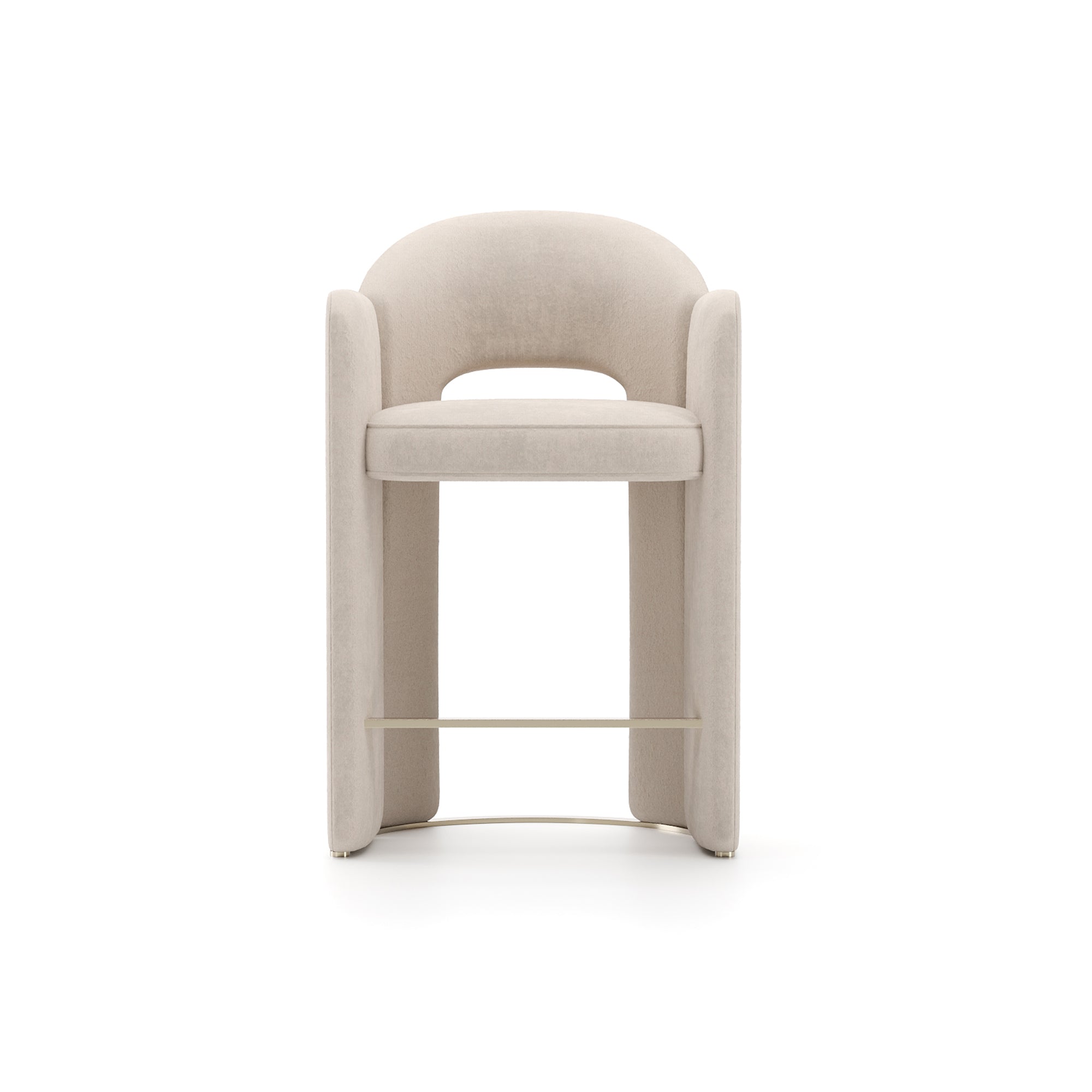 OVERLAP COUNTER STOOL IVORY