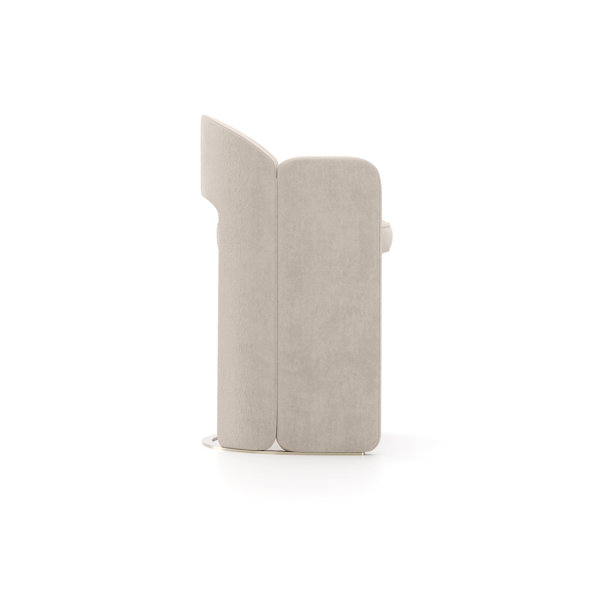 OVERLAP COUNTER STOOL IVORY