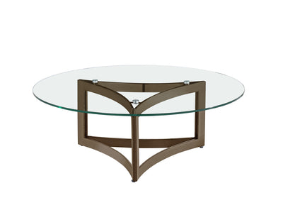 Alexa Coffee Table Clear Glass With Bronze Base