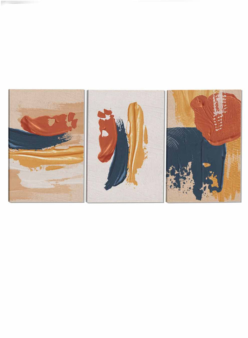 Terracotta Abstract Paintings(set of 3)