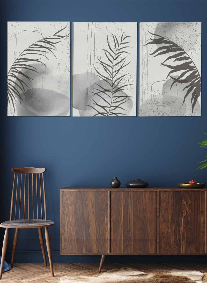 Plant Leaves Abstract Paintings(set of 3)