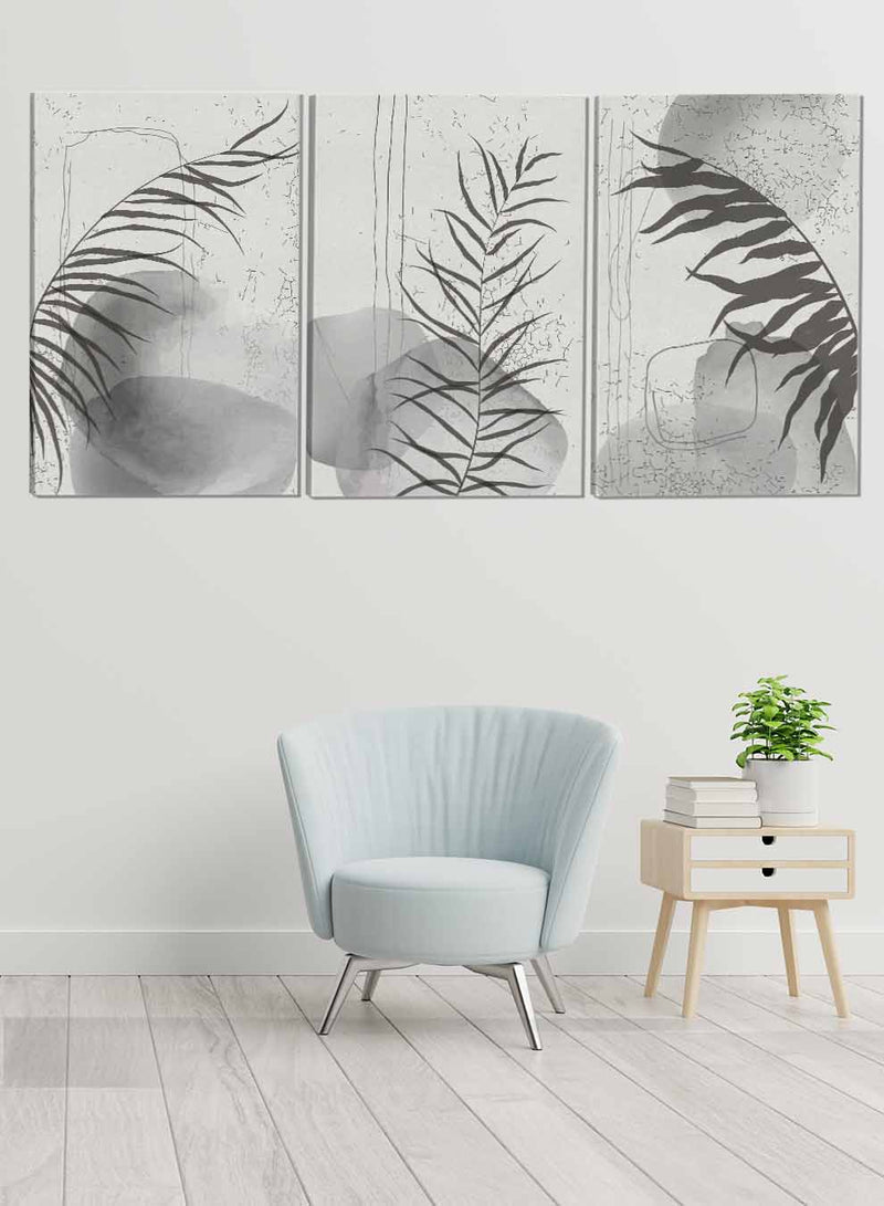 Plant Leaves Abstract Paintings(set of 3)