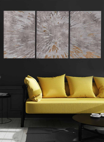 Retro Pattern Abstract Paintings(set of 3)