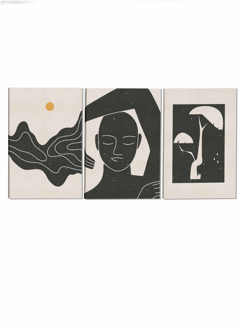 Woman And Tree Abstract Paintings(set of 3)