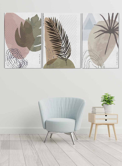 Plant Leaves Paintings(set of 3)