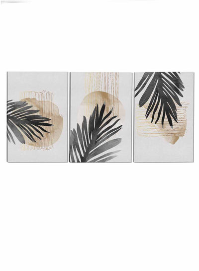 Palm Tropical Leaves Paintings(set of 3)