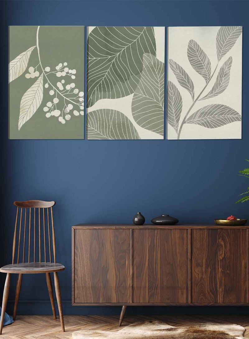 Leaves Botanical Paintings(set of 3)